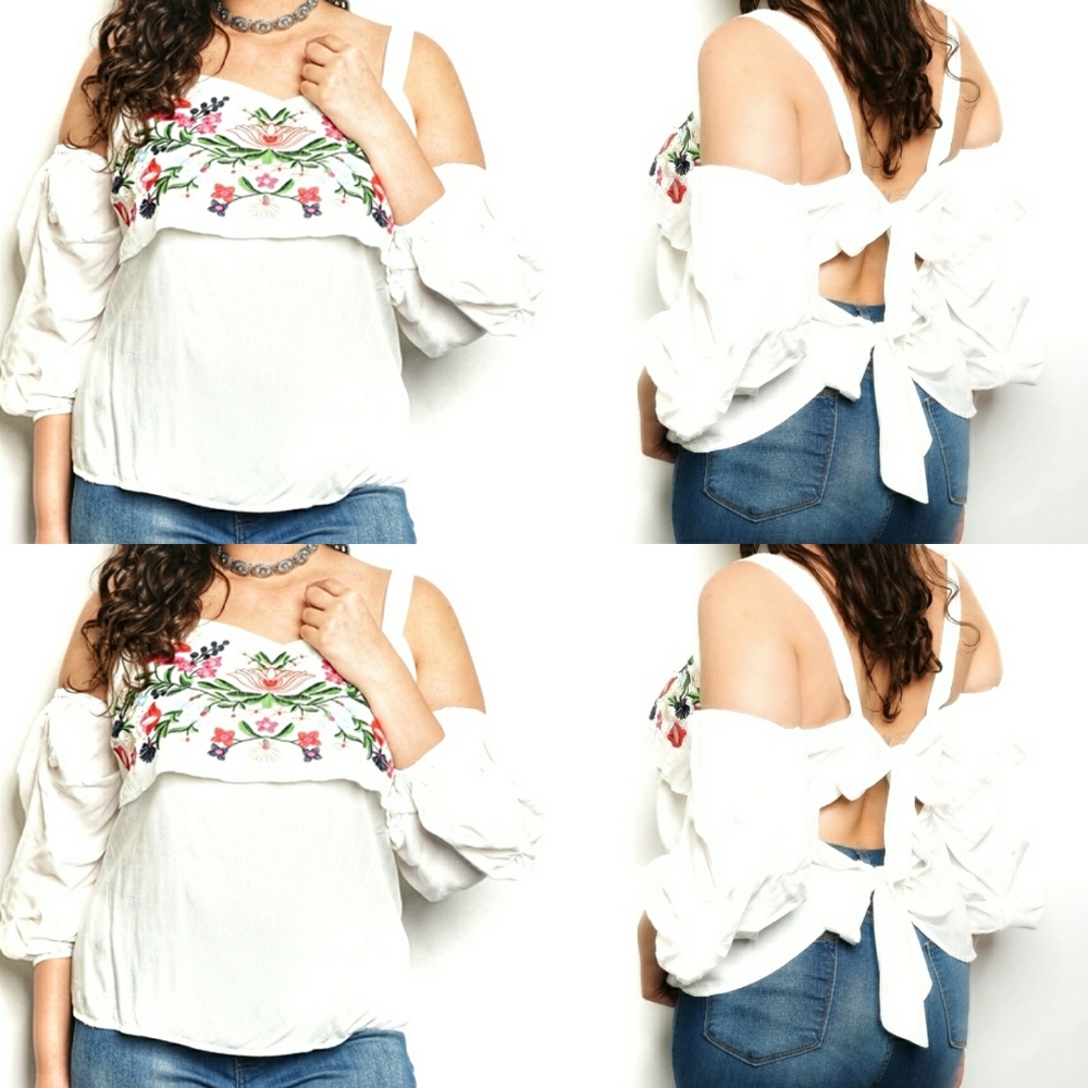 Floral Cold Shoulder blouse